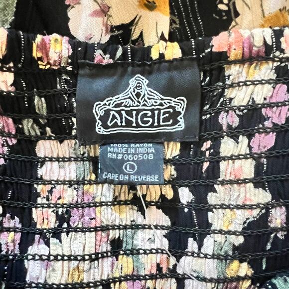 Angie Floral Black and Pink Mini Dress - Picture 4 of 7